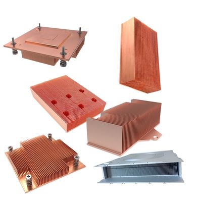 0.5mm Skived Fin حرارتی سینک پوشش داده شده برای مبادله گرما Fin لوله