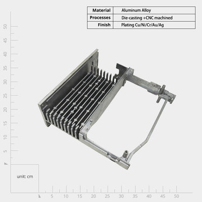 فرآیند ریخته گری در قالب فشار CNC ماشین آلات رادیاتور الکترونیکی با لوله حرارتی جاسازی شده
