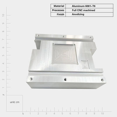 قطعات ماشینکاری CNC سفارشی شده فلز های خنک کننده آلومینیومی ماشینکاری CNC 5mm Fin Height 2mm Fin Pitch