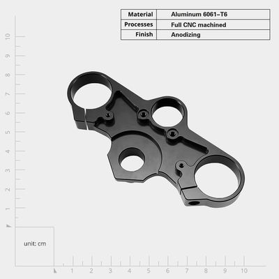 OEM CNC جعل آلومینیوم آلیاژ بالا CNC ماشین آلات موتورسیکلت بالا سه گره کلیمپ بالا فورت هولدر پانل
