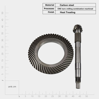 CNC سفارشی مارپیچ Bevel Gear مجموعه فولاد ضد زنگ مواد فولاد کربن برای سیستم هیدرولیک