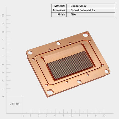 فشرده سازی برقی با تراکم بالا Skiving Fin حرارتی سینک مایع خنک کننده بلوک CNC ماشینکاری CPU خنک کننده حرارتی سینک