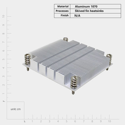 سینک حرارتی سرور CPU با قدرت بالا با طراحی Fin Skived و مقاومت حرارتی پایین